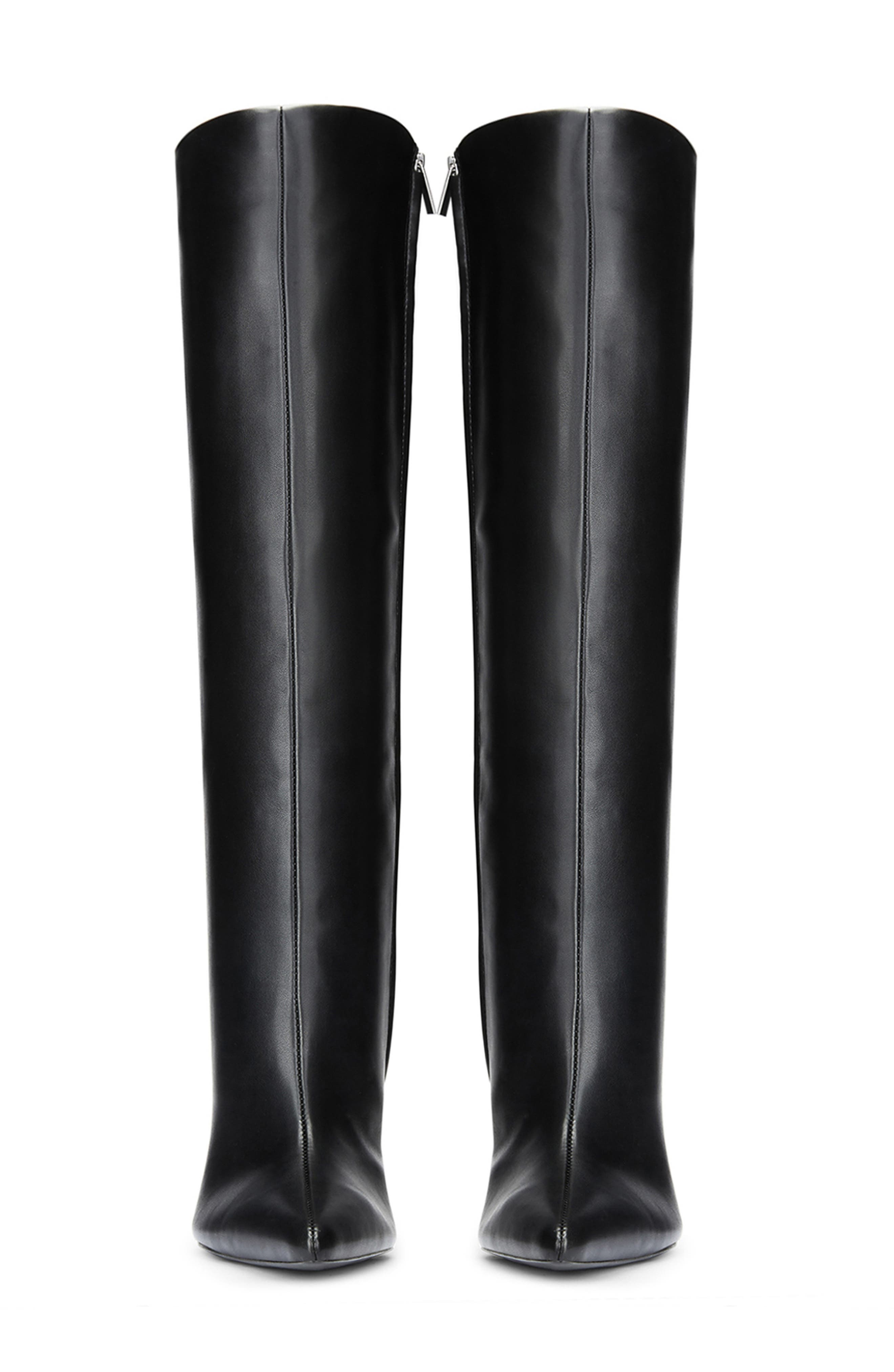 FEMME LA Prague Knee High Stiletto Boot, Alternate, color, Black