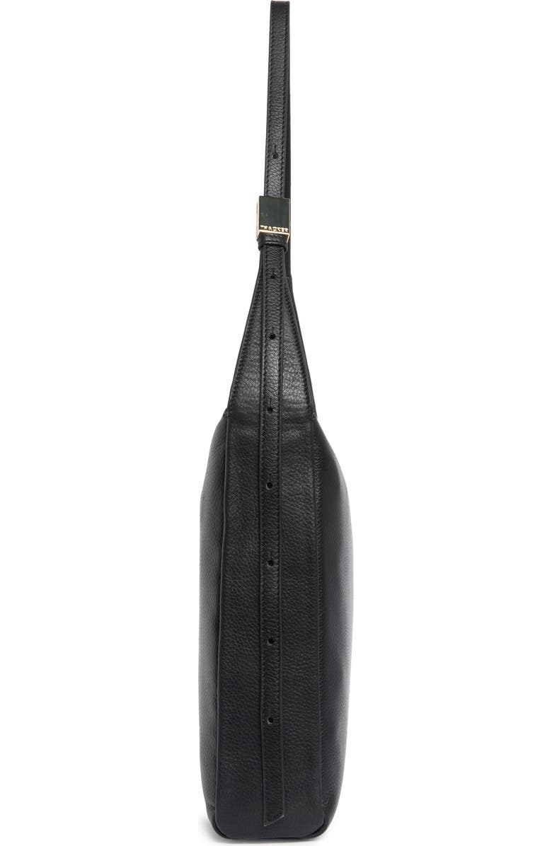 Thacker Bella Pebbled Leather Crossbody Bag, Alternate, color, Black