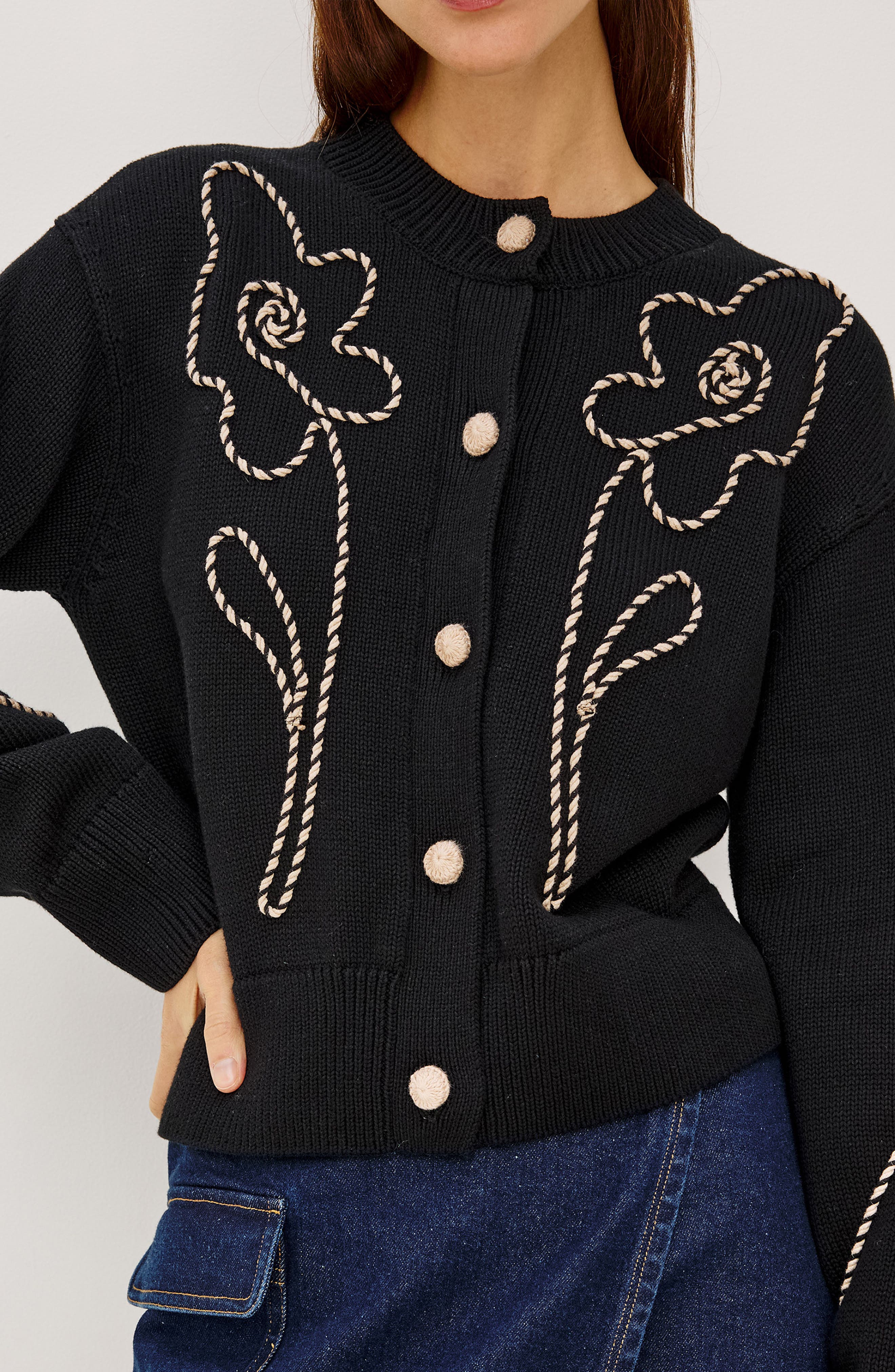 Rails Sybil Embroidered Cotton Cardigan (Women) | Nordstrom