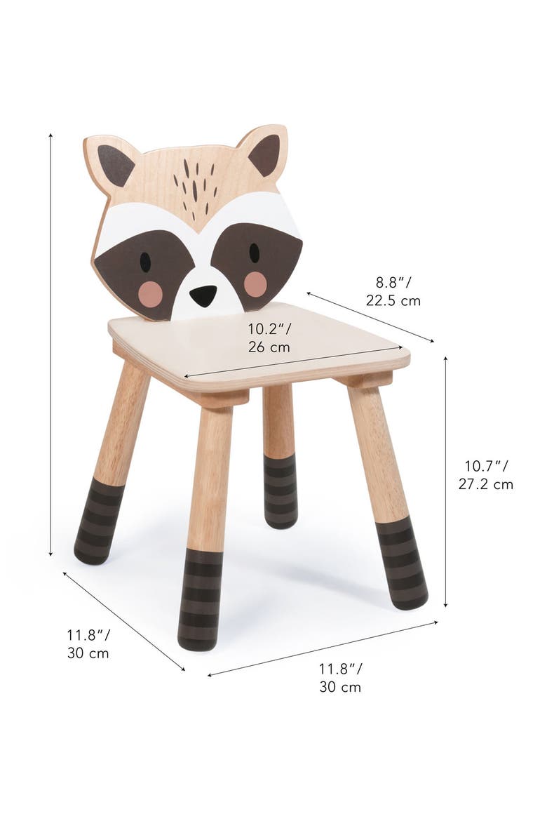 Forest Racoon Chair, Alternate, color, MULTI