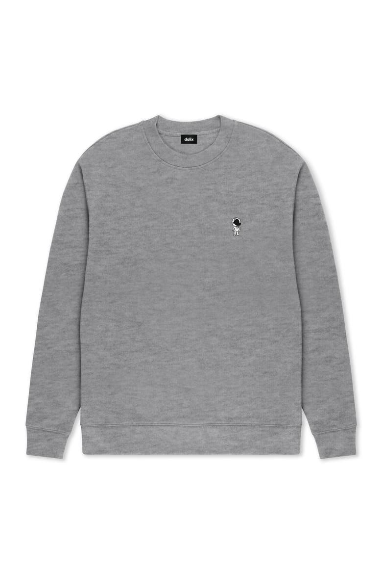 Astronaut Relaxed Midweight Fleece Crewneck Sweatshirt, Main, color, Athletic Heather