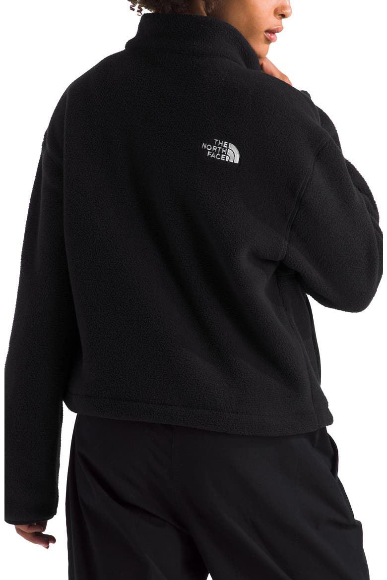 Fleeski High Pile Fleece Zip Pullover, Alternate, color, BLACK