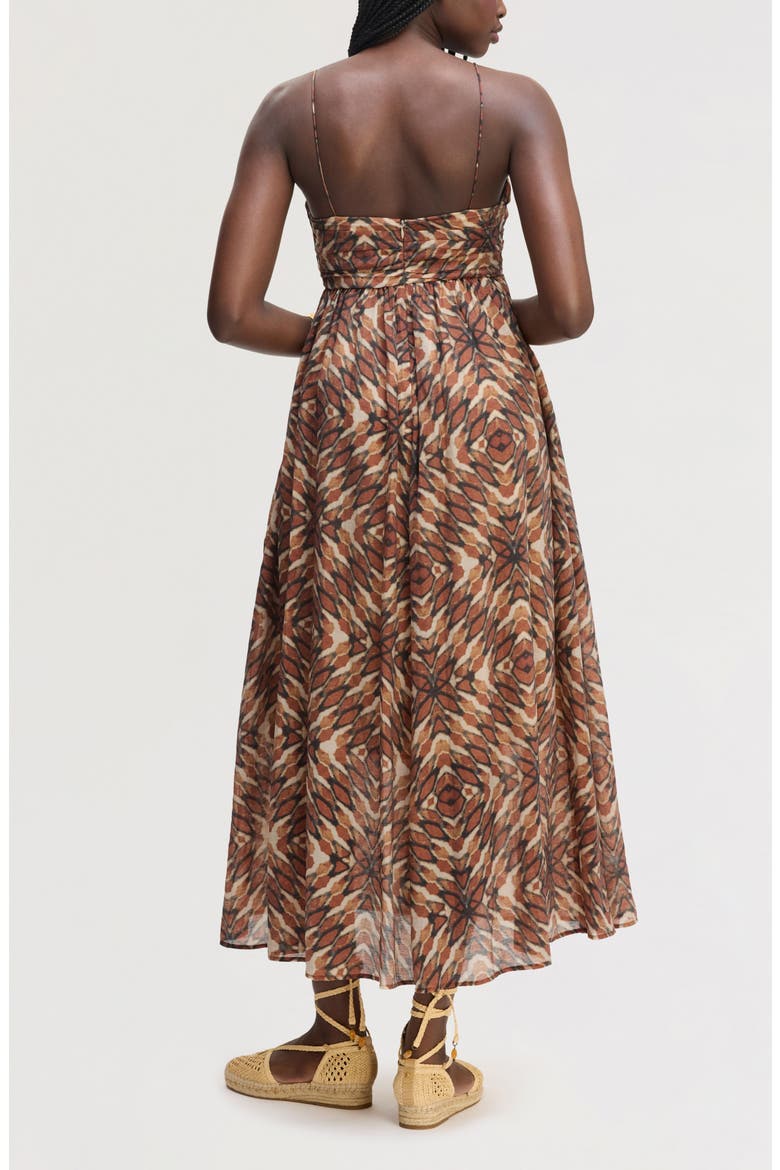 Print Sleeveless Maxi Dress, Alternate, color, TIE DYE GEO MULTI