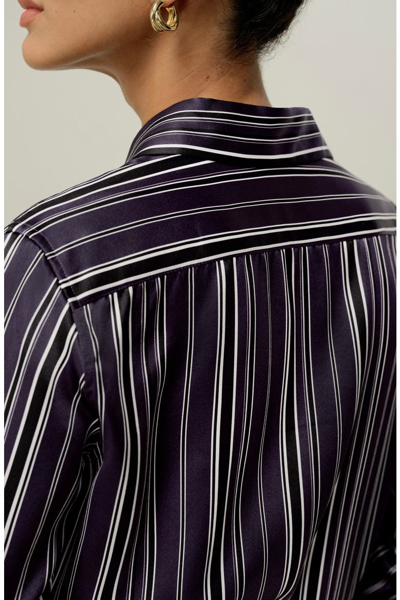 Women's Amethyst Regular Silk Shirt, Alternate, color, Amethyst
