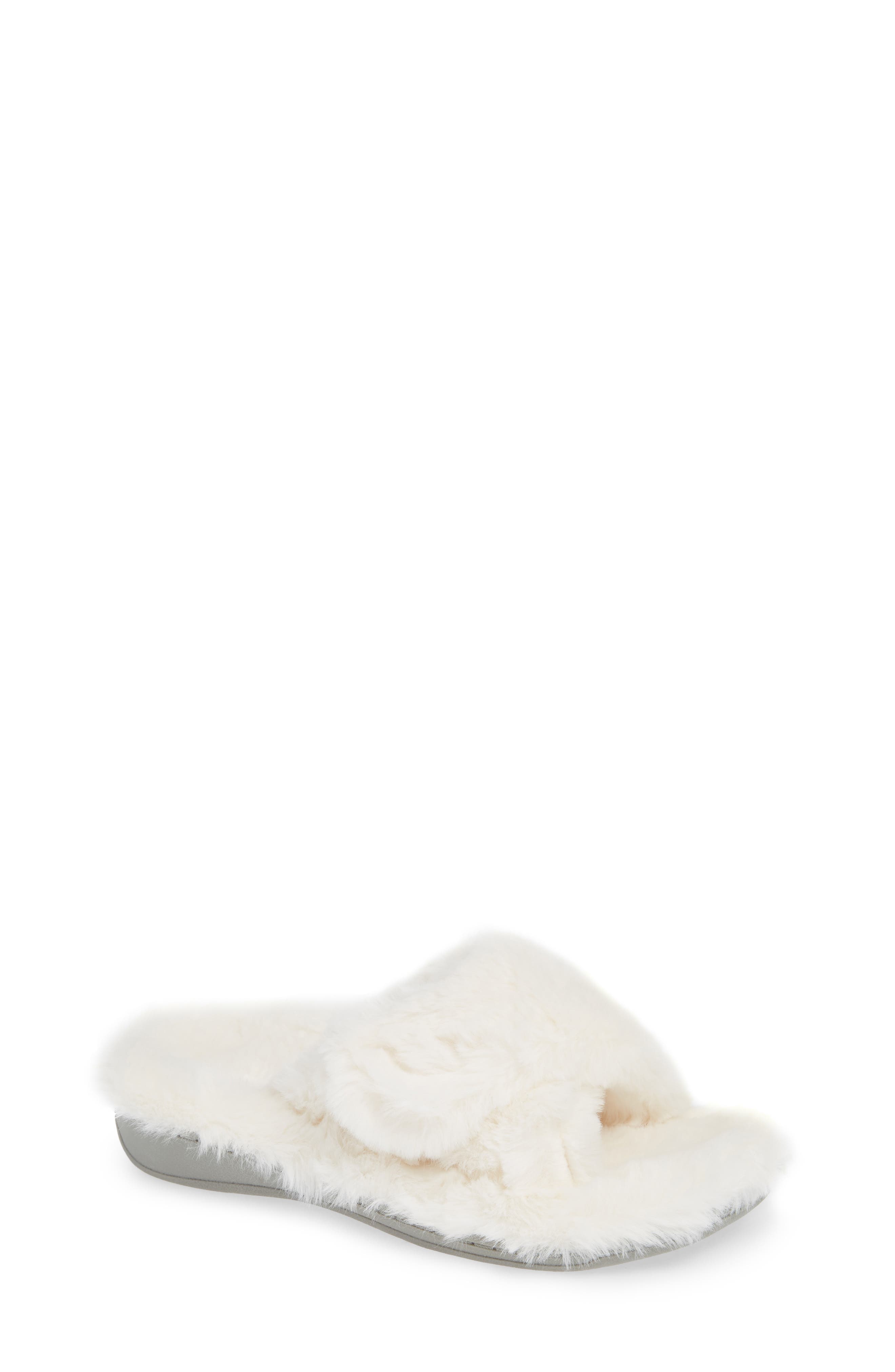 Relax Plush Slipper, Main, color, IVORY