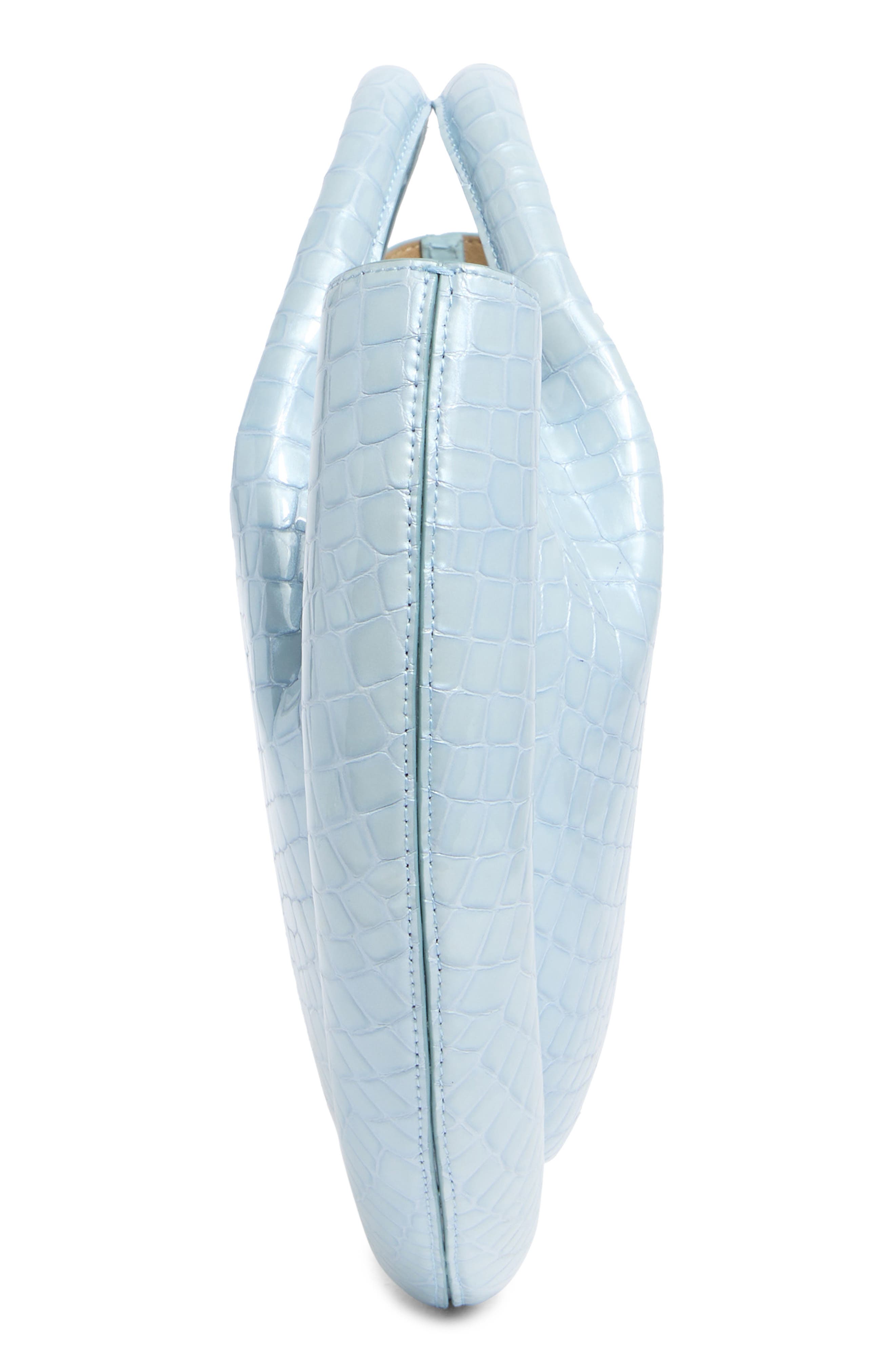 Cult Gaia Bella Croc-Embossed Leather Tote Bag, Alternate, color, 