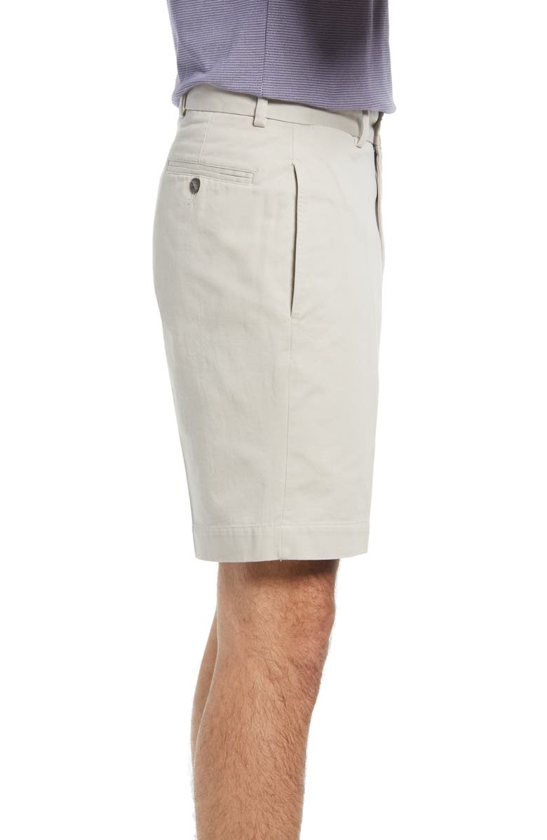 Berle Charleston Khakis Flat Front Chino Shorts, Alternate, color, Stone