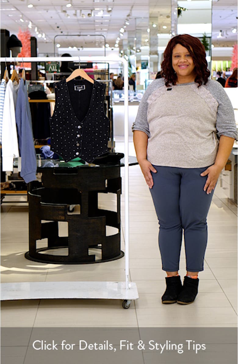 Kids' Crystal Embellished Denim Button-Up Vest, sales video thumbnail