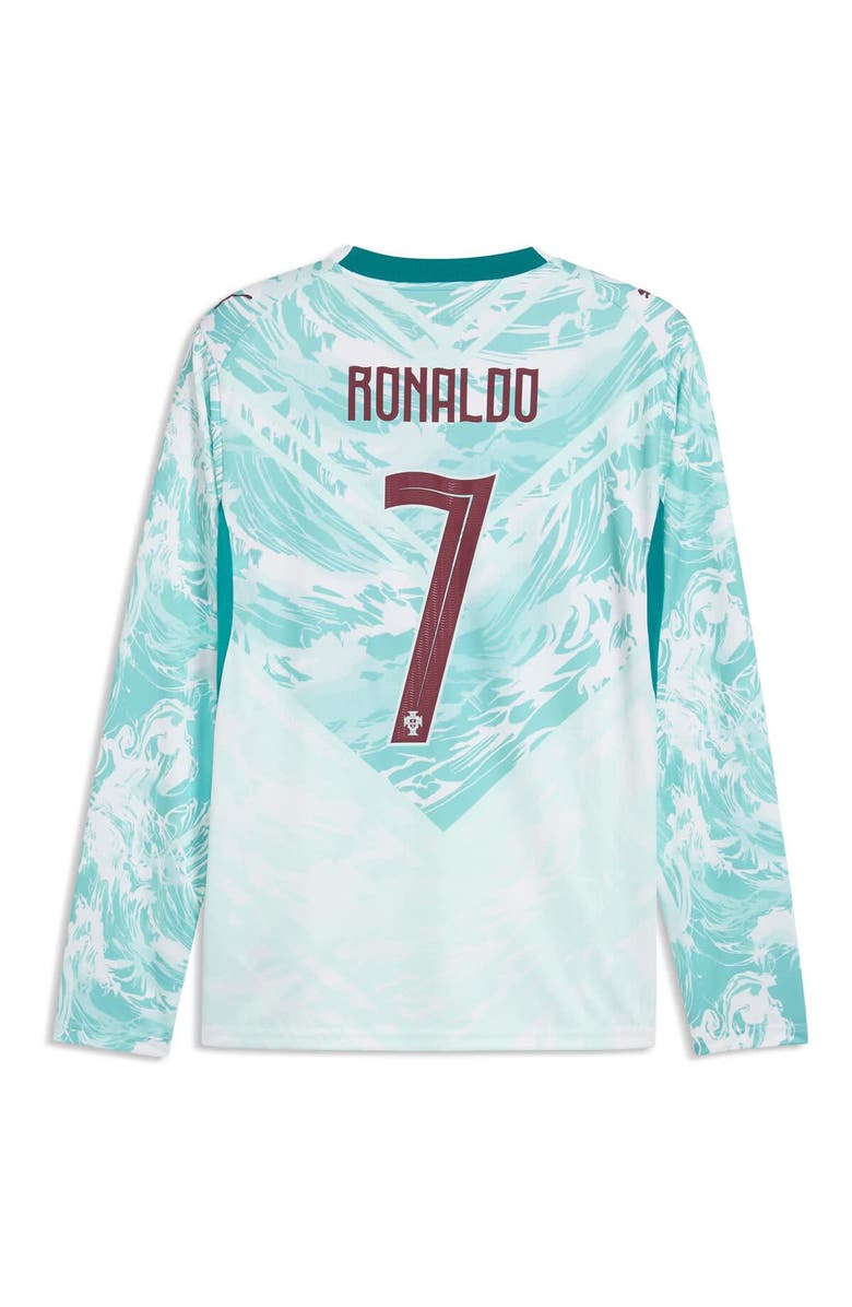 PUMA Men's Puma Cristiano Ronaldo White Portugal National Team 2026 Away Replica Long Sleeve Jersey, Alternate, color, White