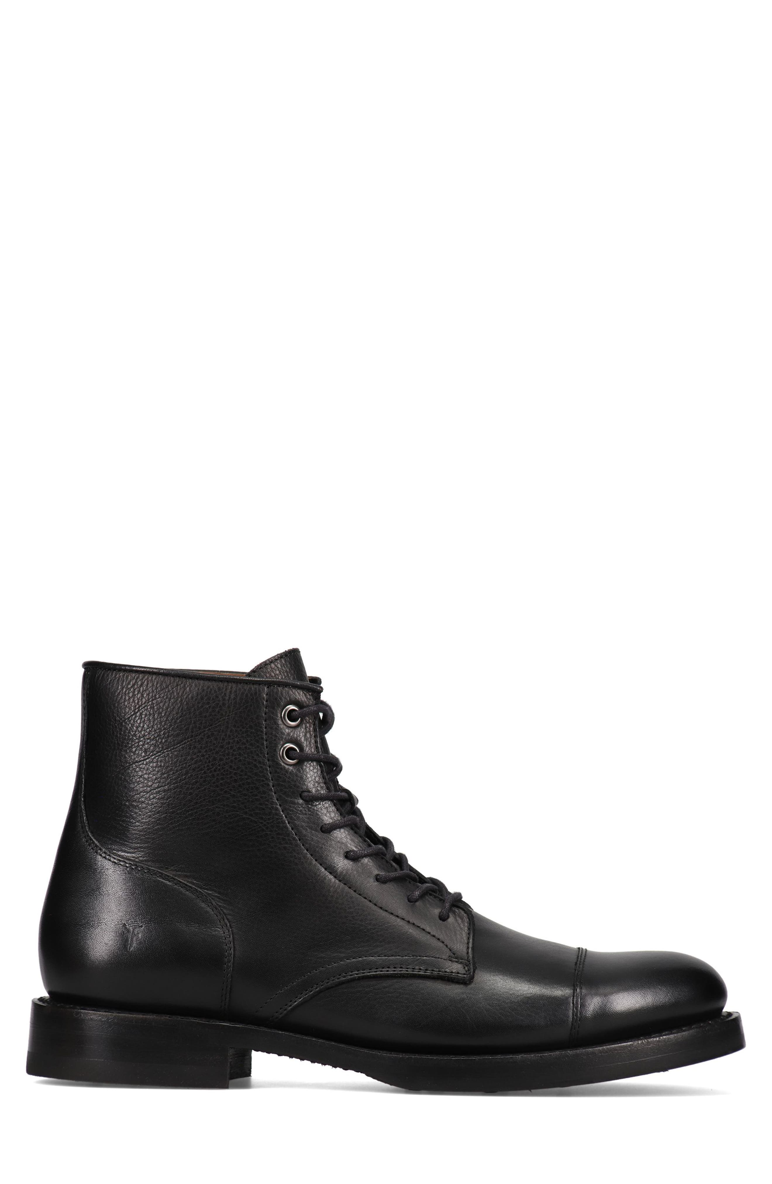 Frye Dylan Cap Toe Boot, Alternate, color, Black