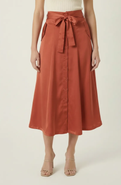 Modenaire Midi Skirt with Button Front Detail