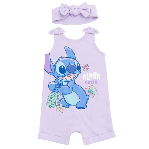 Disney Sleeveless Romper Headband Set In Purple