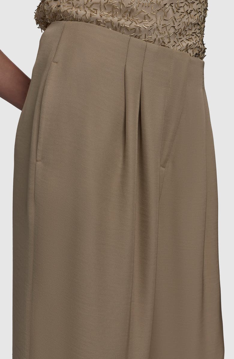Donna Karan New York Ripple Wide Leg Pants, Alternate, color, Beige