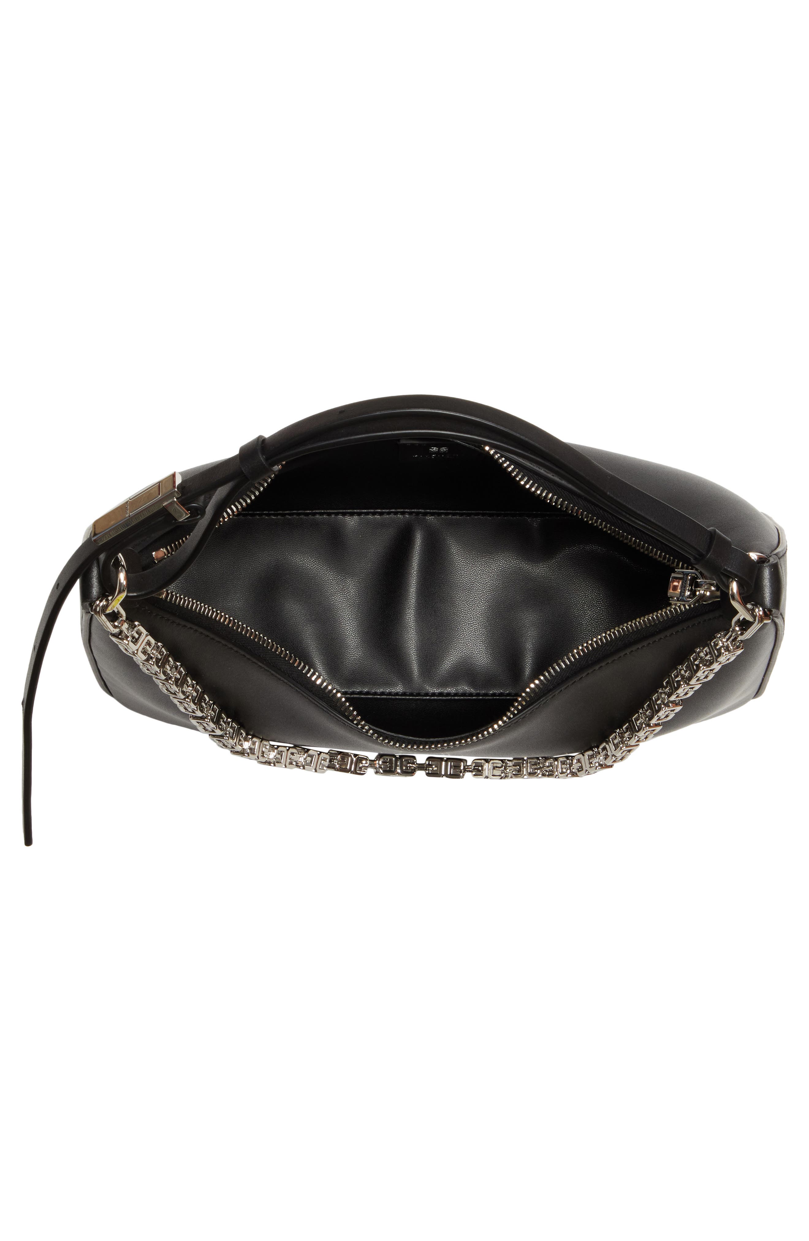 Givenchy Small Moon Cut Out Leather Hobo Bag, Alternate, color, 