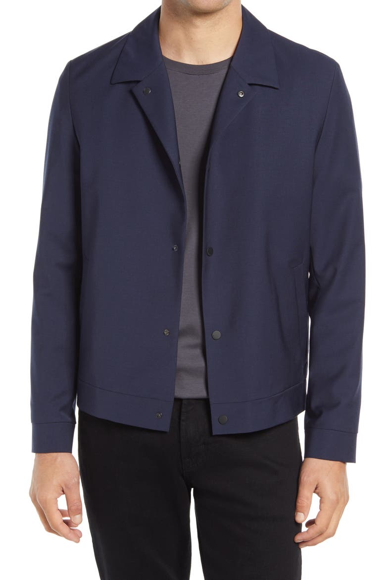 Jarid Stretch Wool Blend Jacket, Main, color, DARK BLUE