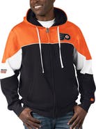 STARTER Men's Starter  Black/Orange Philadelphia Flyers Power Forward Full-Zip Hoodie
