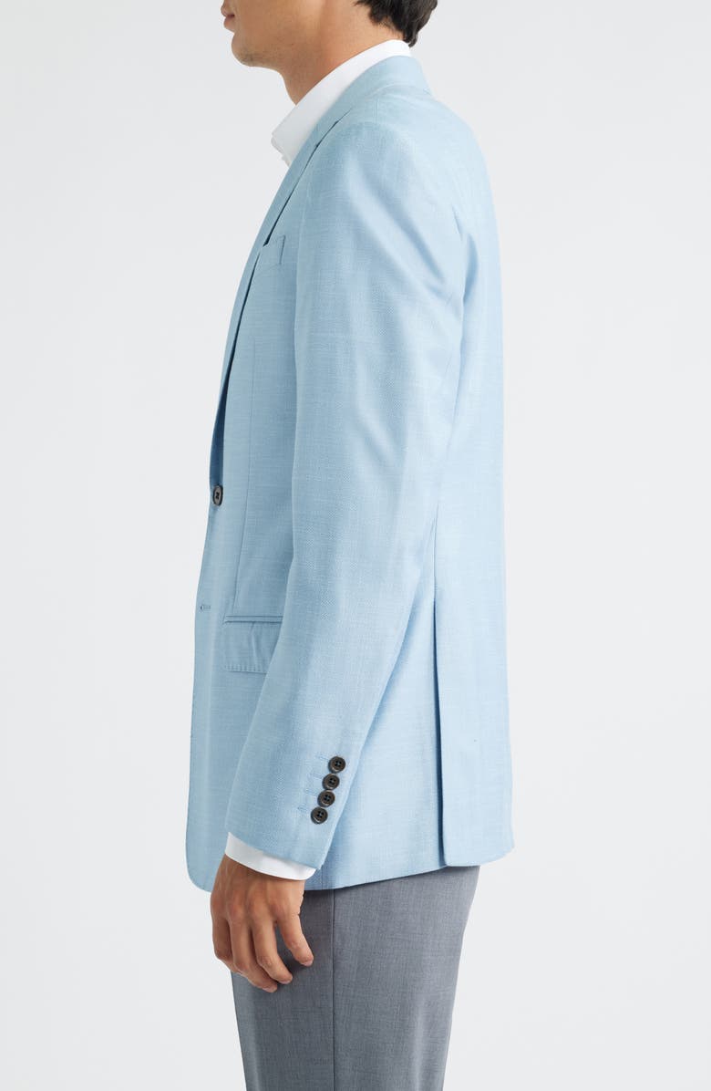 Emporio Armani Pale Blue Slub Sport Coat, Alternate, color, Sky Blue