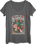 Strawberry Shortcake Women's Strawberry Shortcake Life is Delicious  Scoop Neck