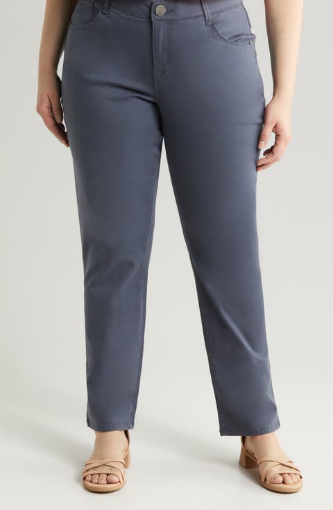 'Ab'Solution Straight Leg Stretch Twill Pants