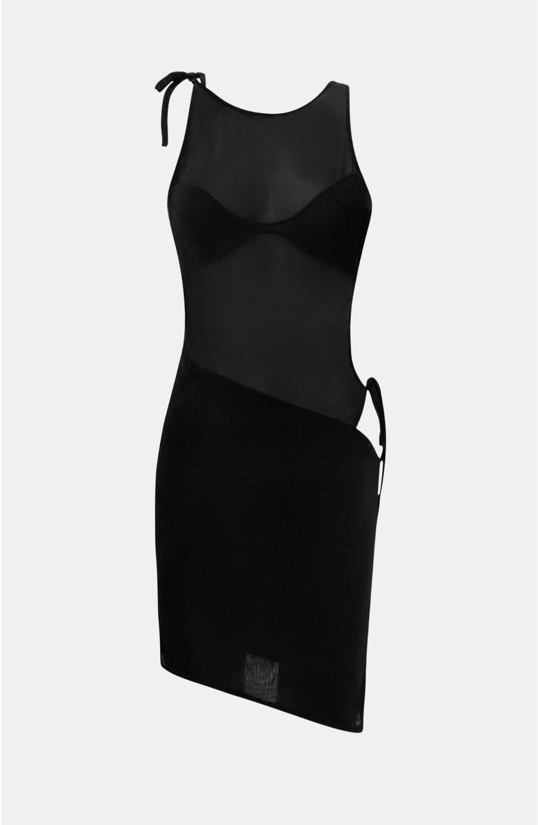 OW Collection Fiona Mini Dress, Alternate, color, Black