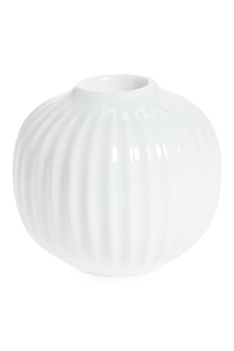 Hammershoi Round Porcelain Candleholder, Main, color, WHITE