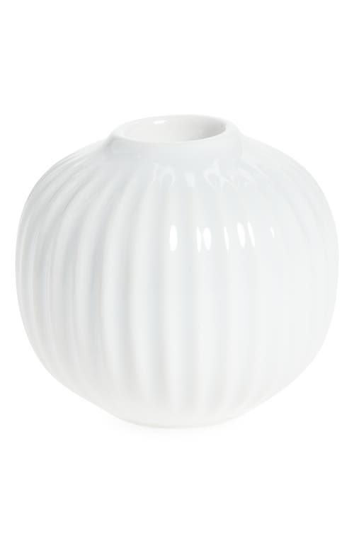 Kähler Kahler Hammershoi Round Porcelain Candleholder In White