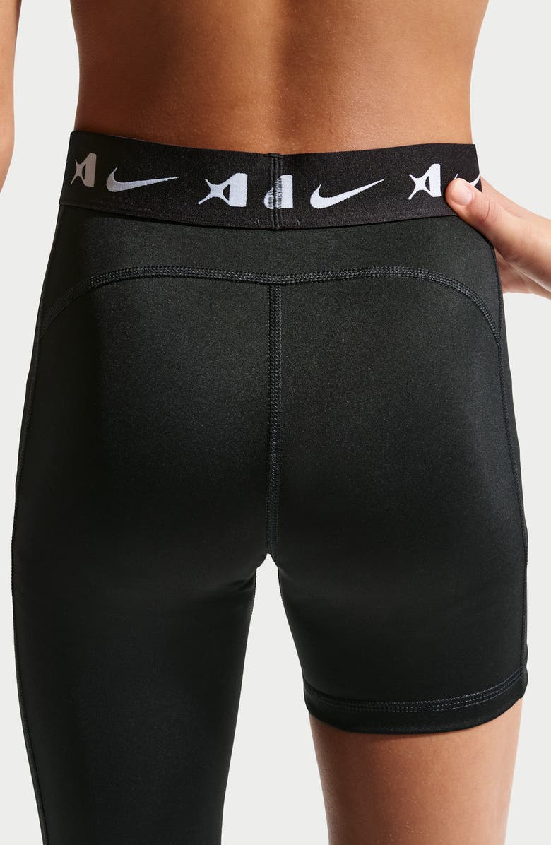 Nike Kids' A'ja Wilson Dri-FIT Leggings, Alternate, color, Black/ White