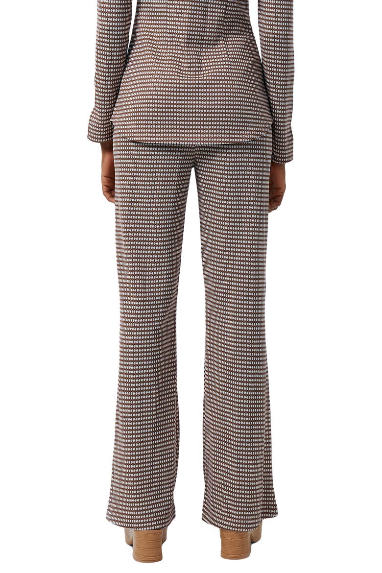 Venna Geo Print Jersey Trousers, Alternate, color, BROWN MULTI