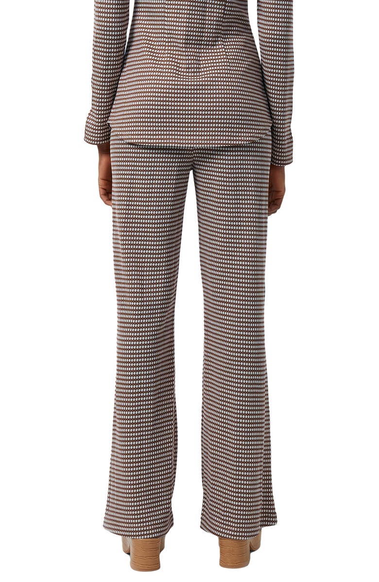 French Connection Venna Geo Print Jersey Trousers, Alternate, color, Brown Multi
