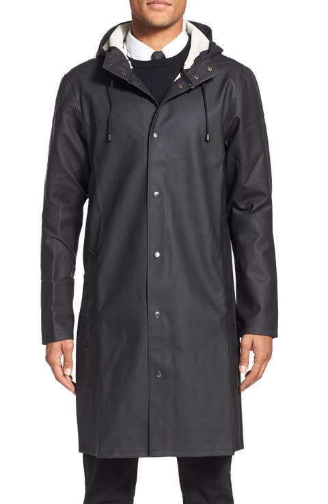 Stockholm Hooded Long Raincoat