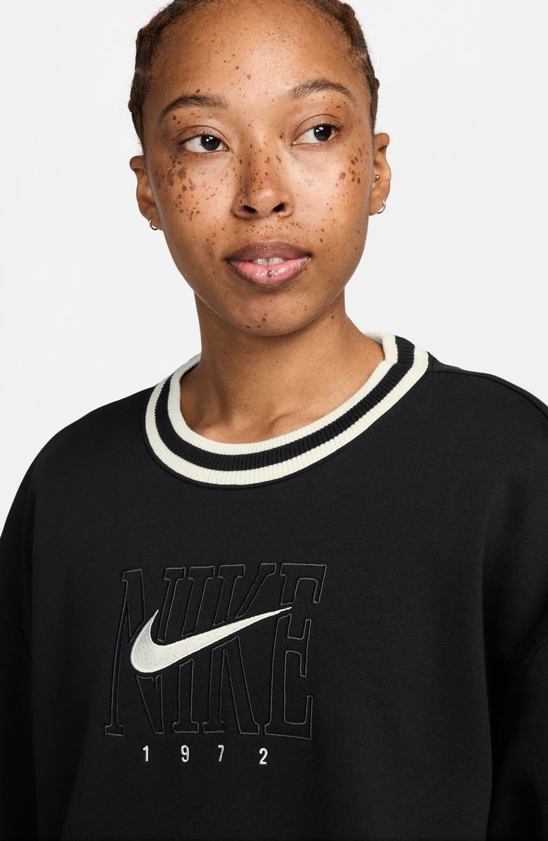 Nike Sportswear Phoenix Embroidered Oversize Long Fleece Sweatshirt, Alternate, color, 