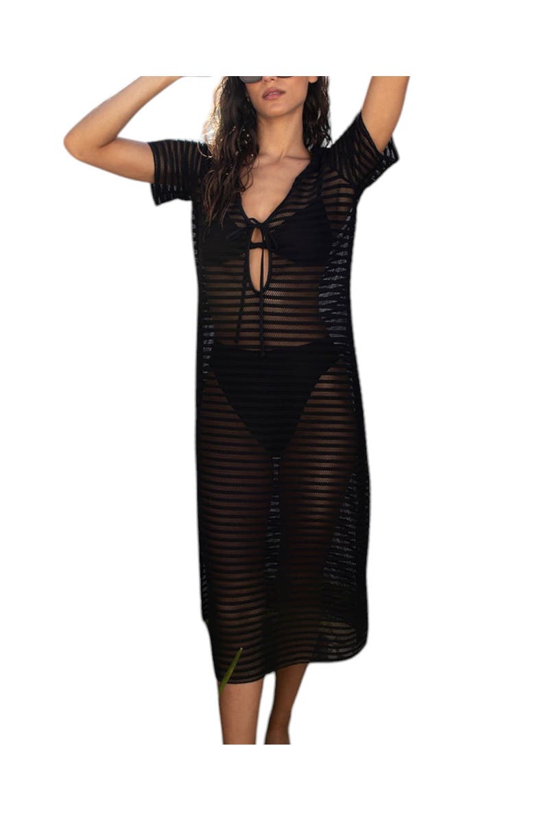 Biliblond Dorin Black Swim Cover Up, Alternate, color, 
