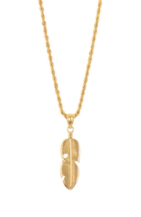 Easton Feather Pendant Necklace