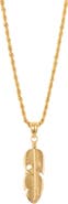 EYE CANDY LOS ANGELES Easton Feather Pendant Necklace