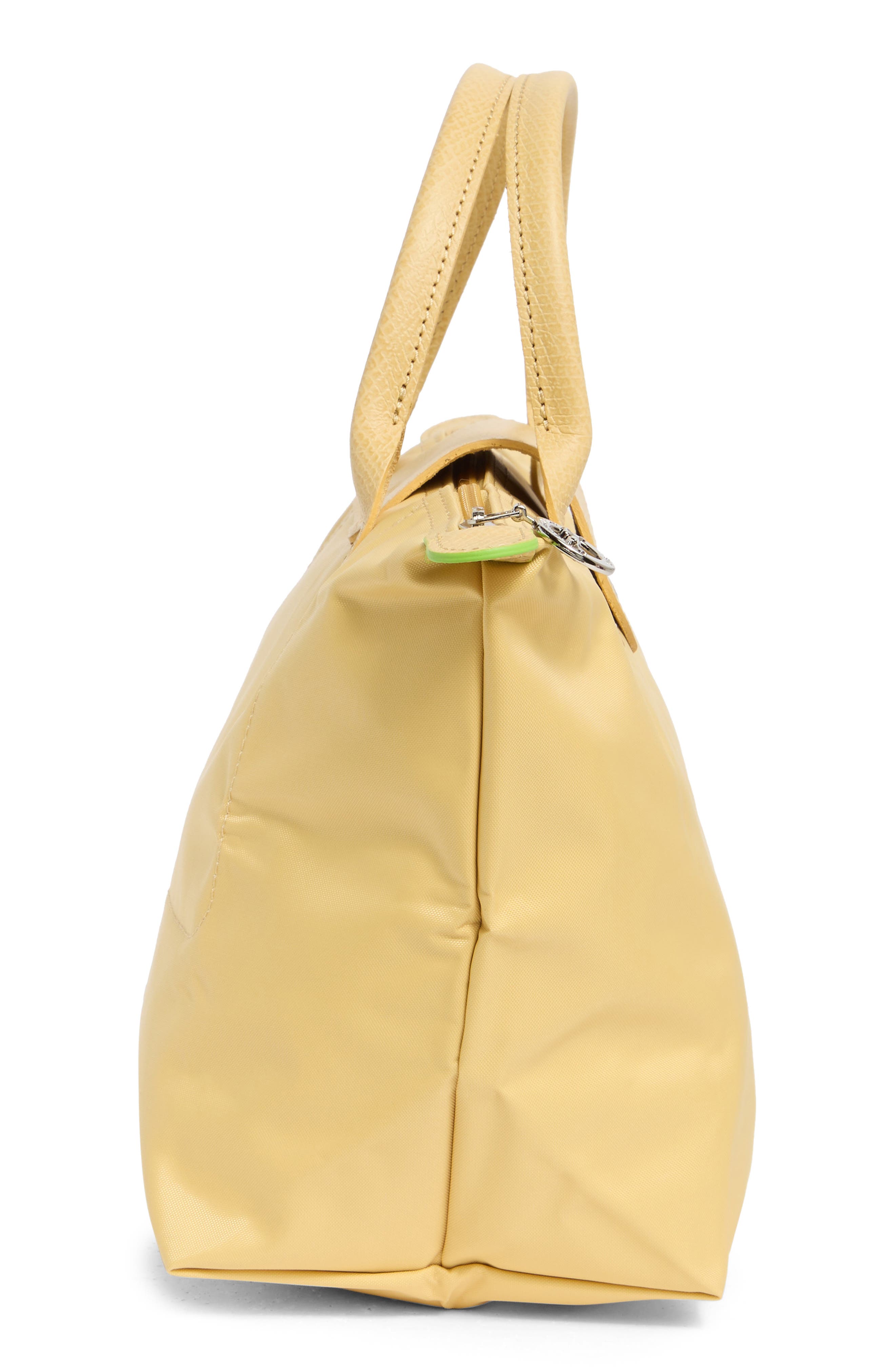 Longchamp Small Le Pliage Green Recycled Canvas Top Handle Bag, Alternate, color, 