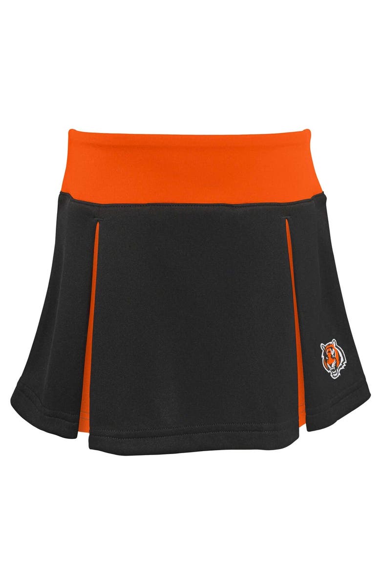 Outerstuff Girls Youth Black Cincinnati Bengals Spirit Two-Piece Cheerleader Set, Alternate, color, 