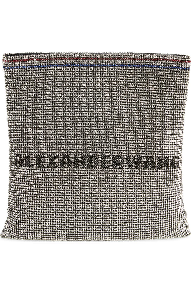 Alexander Wang Wanglock Rhinestone Clutch, Main, color,