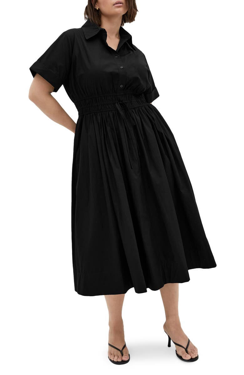 City Chic Lana Fit & Flare Shirtdress, Main, color,