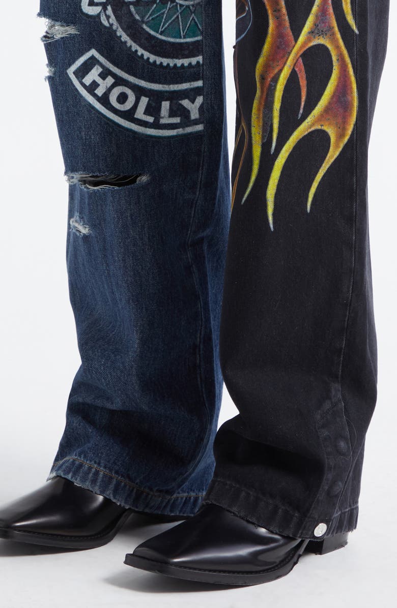 AMIRI Spliced Baggy Jeans, Alternate, color, Multi