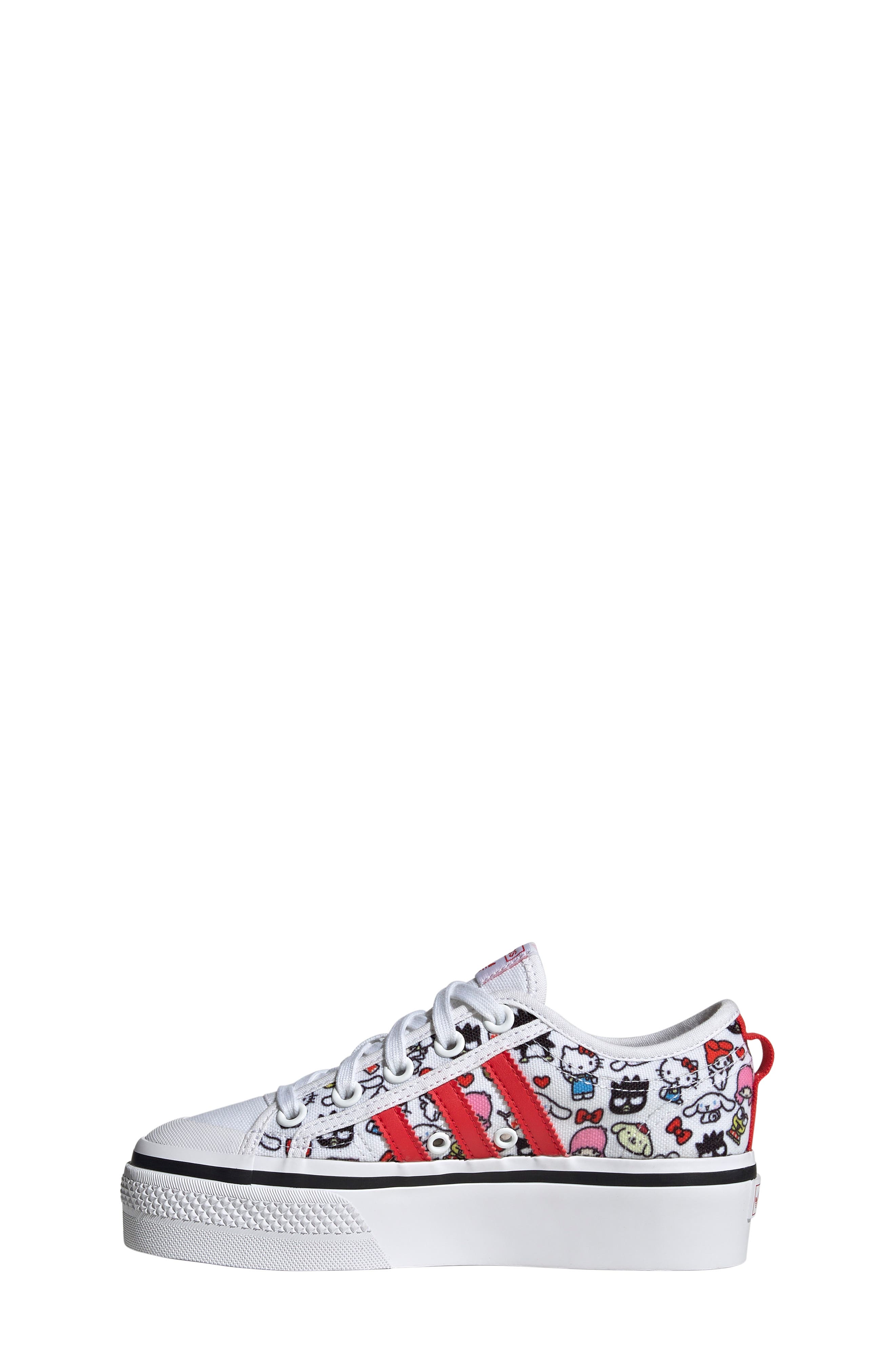 adidas Kids' x Hello Kitty Nizza Platform Sneaker, Alternate, color, 