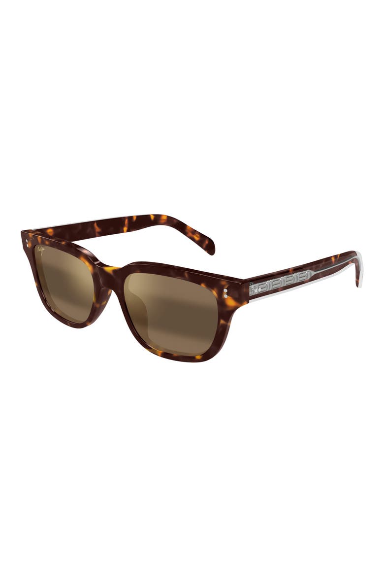 Likeke 54mm Polarized Square Sunglasses, Alternate, color, BROWN