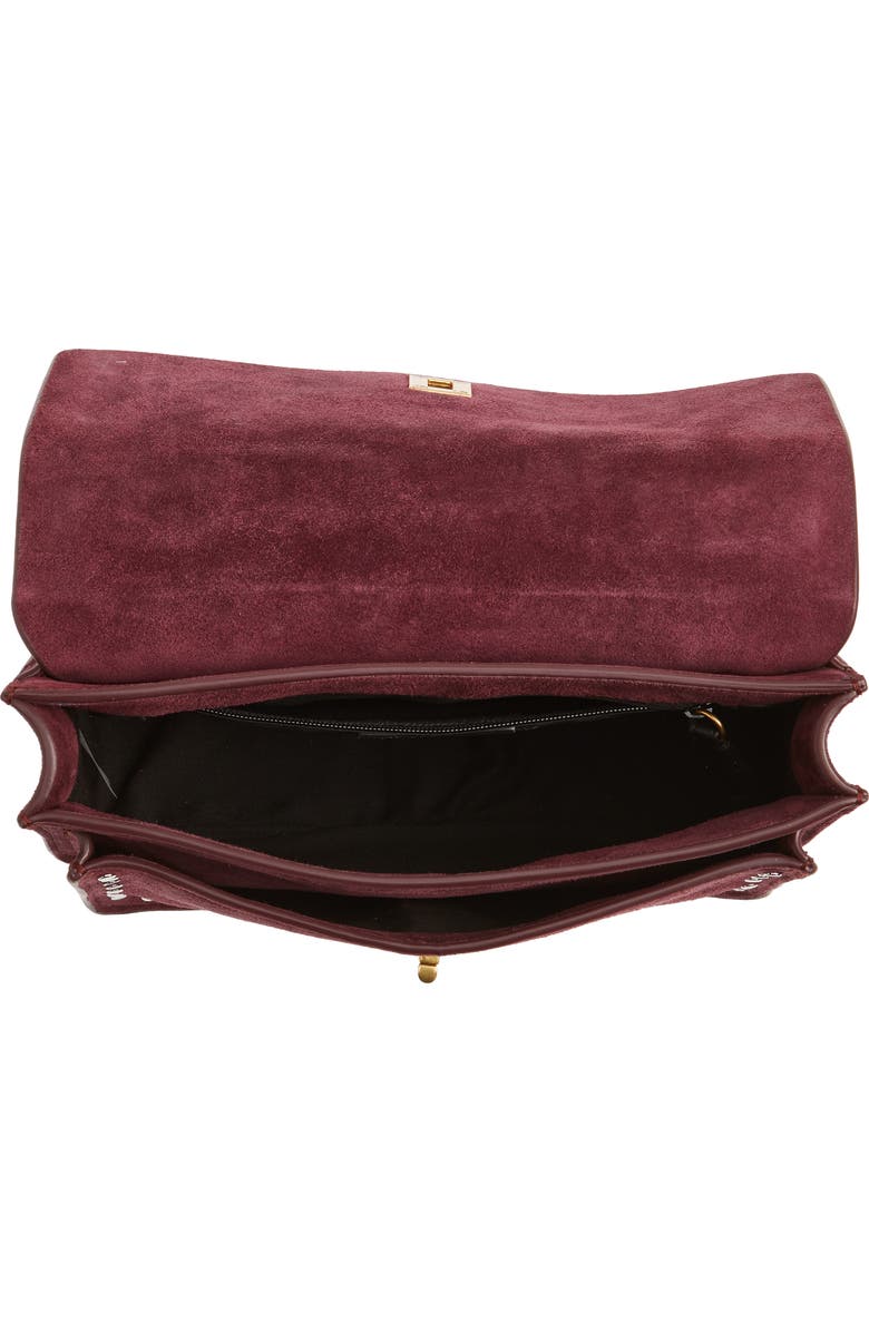 Rebecca Minkoff Small Darren Crossbody Messenger Bag, Alternate, color, Garnet