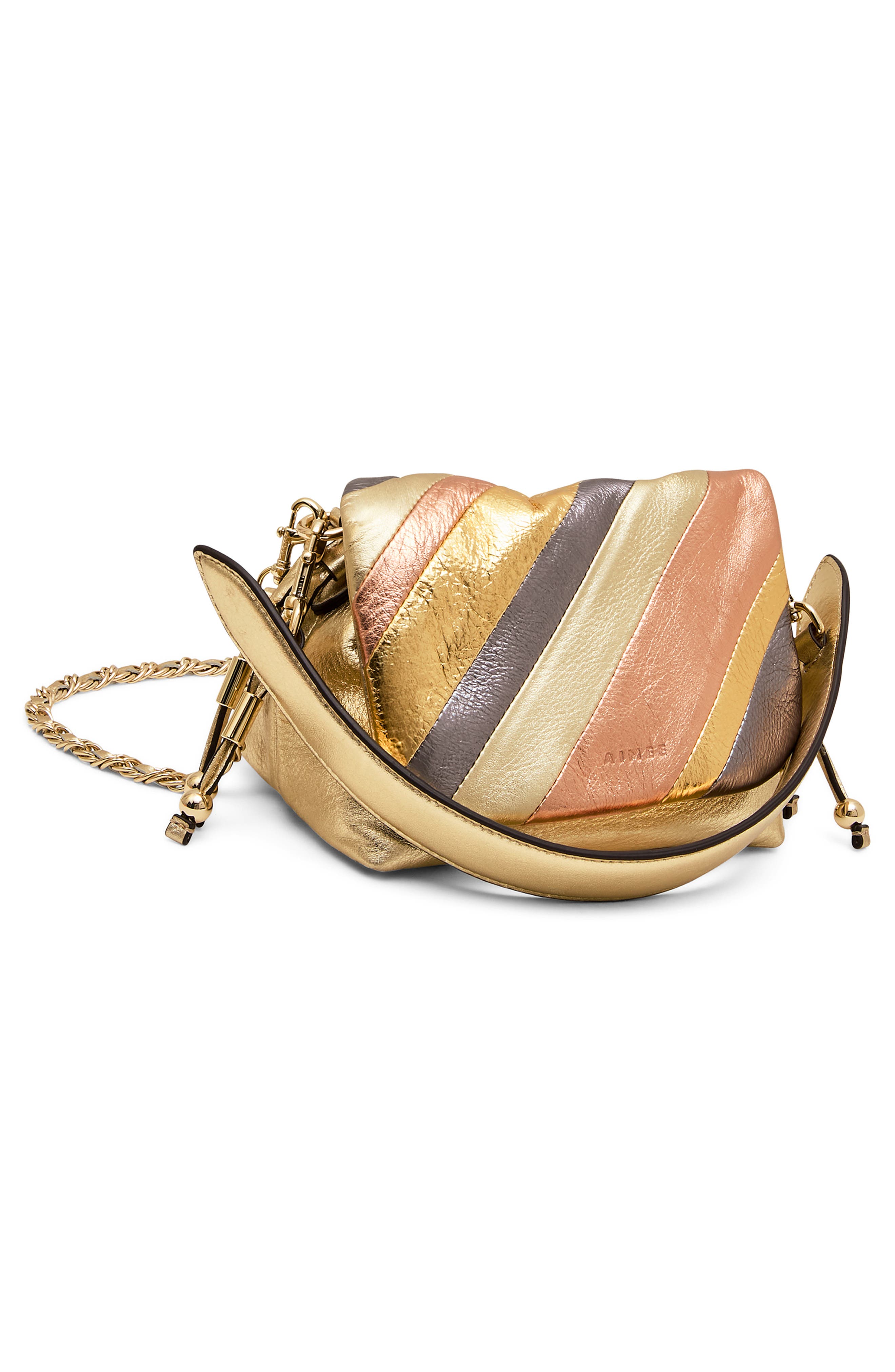 Small Lennon Convertible Crossbody Bag, Alternate, color, METALLIC STRIPE