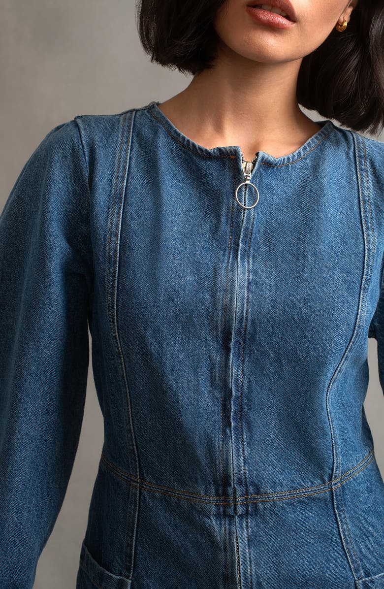 Nobody's Child Highgate Long Sleeve Denim Minidress, Alternate, color, 