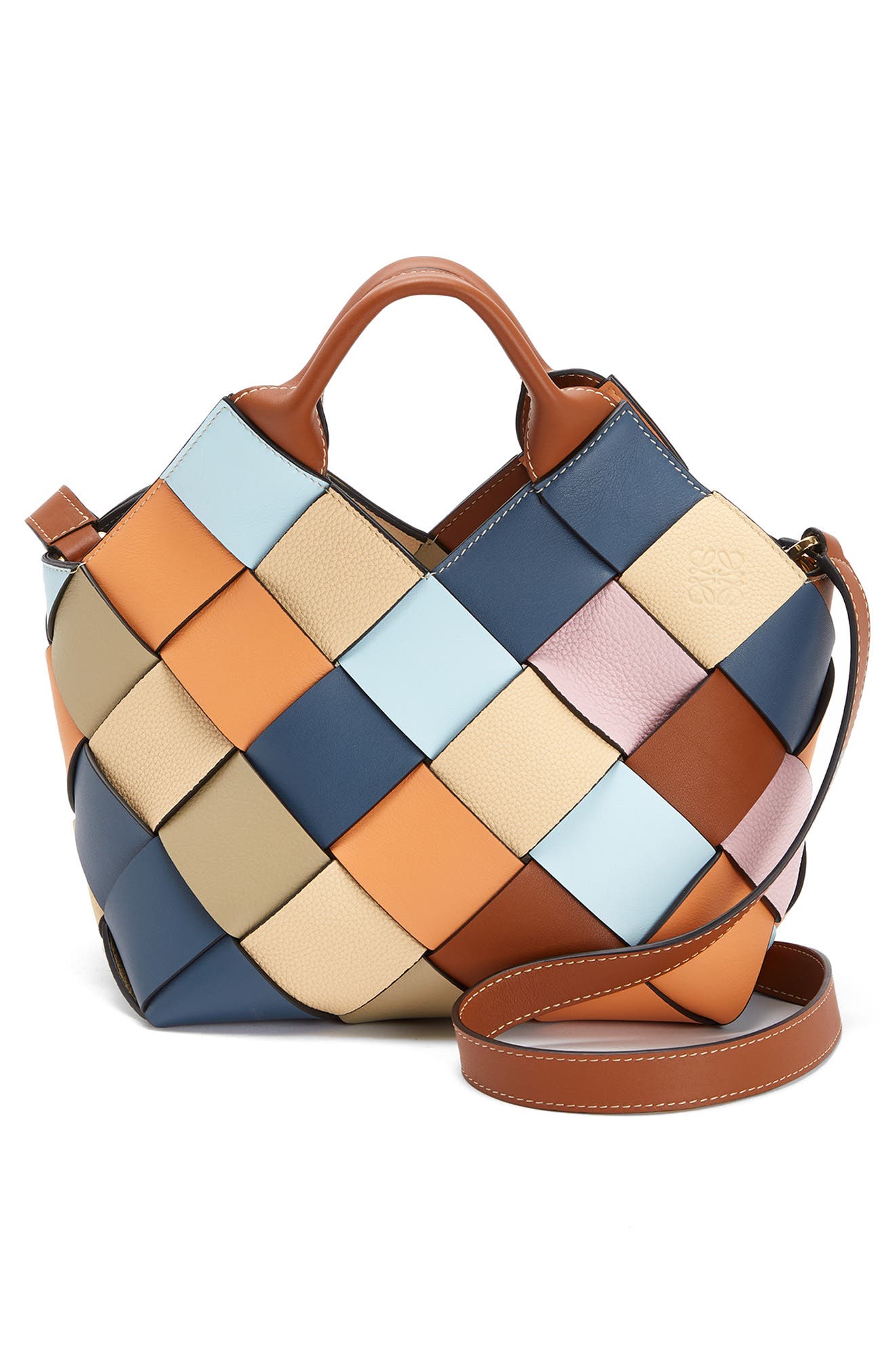 Loewe Small Surplus Basket Woven Leather Bag, Alternate, color, 