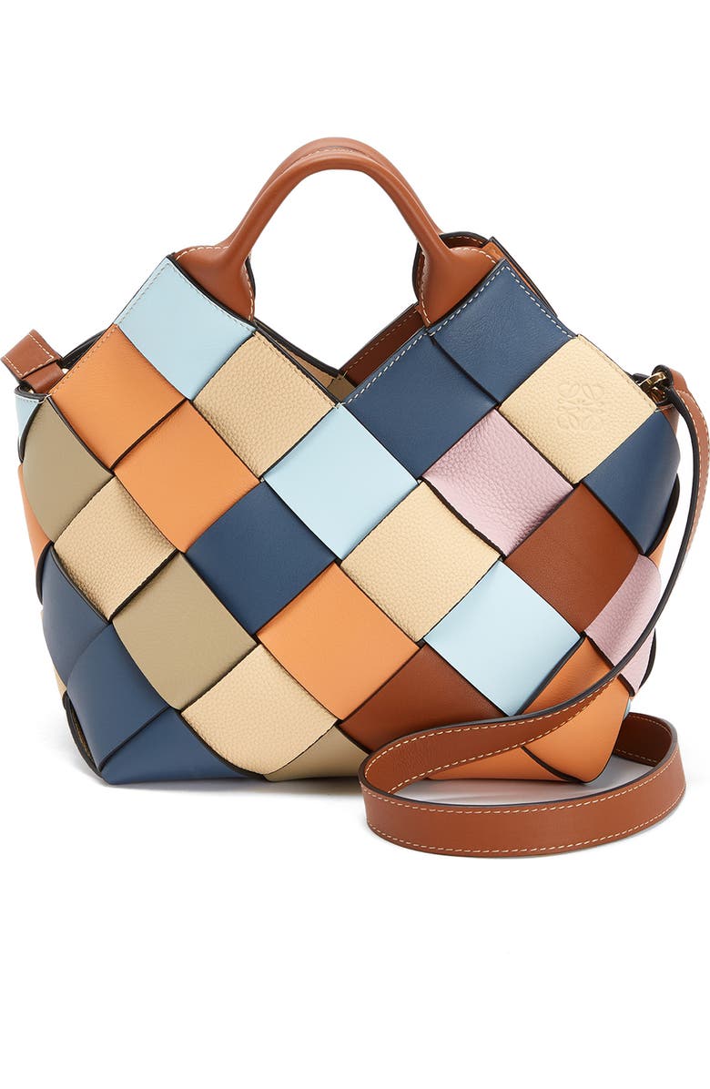 Loewe Small Surplus Basket Woven Leather Bag, Alternate, color,