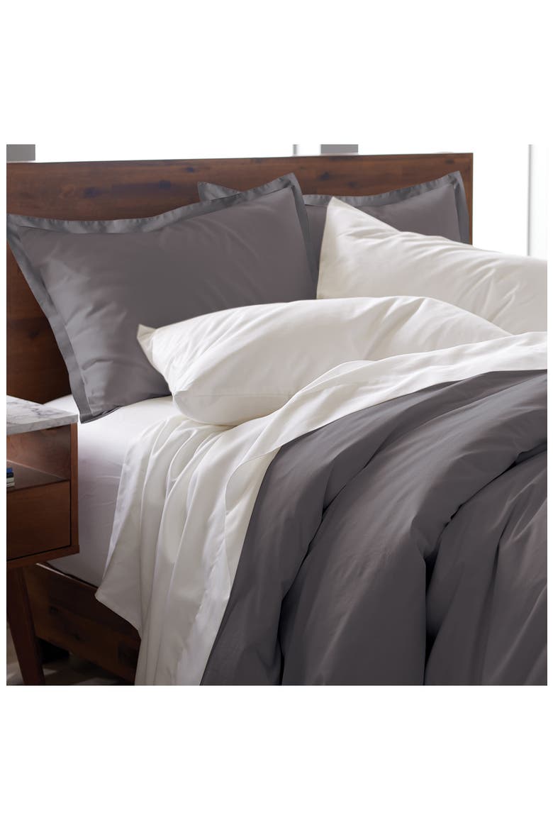 500 Thread Count Cotton Duvet Cover & Sham Set, Alternate, color, CHARCOAL