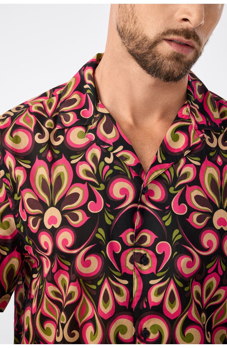 MR TURK Felix Short Sleeve Printed Button-Up Shirt, Alternate, color, Multi