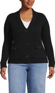 Lands' End Plus Size Drifter Ribbed Collared Blazer Sweater