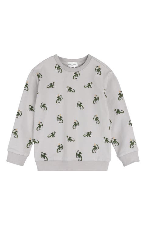 Kids' Dragon Print French Terry Sweatshirt (Toddler & Little Kid)
